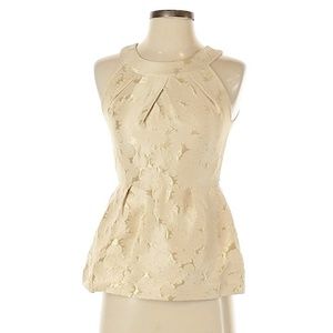Vera Wang Lavender Label Tops - Vera Wang Lavender Label Textured Beige Peplum Top Vera Wang Lavender Label Tops - Vera Wang Lavender Label Textured Beige Peplum Top